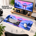 Desk Mat – 23 x 11 inches (58 x 28 cm) | Stitched Edges